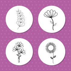 Flowers floral card N10
