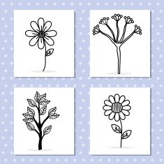 Flowers floral card N16