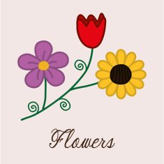 Flowers floral card N24