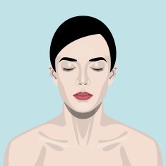 Fashion beauty young Woman with pink Lips N2