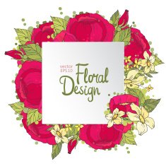 floral frame N121