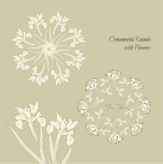 Ornamental rounds with flowers 4