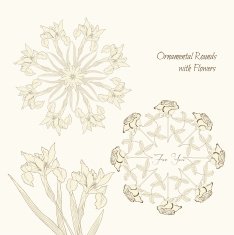 Ornamental rounds with flowers