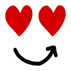 red heart and arrow smile love symbol