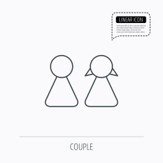 Young couple icon Male and female sign N6