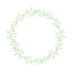 Hand drawn watercolor flower wreath N7