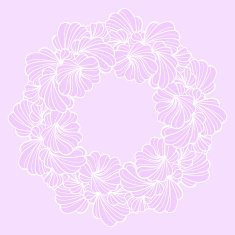 Vector round floral frame N2