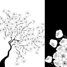 Greeting card with elegance tree N2