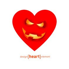 Abstract design element heart with smile