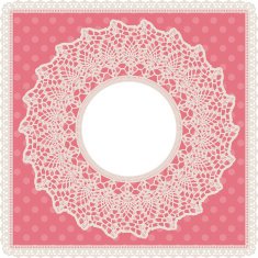 Round lace doily background