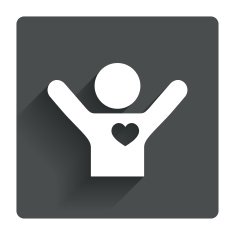 Fans love icon Man raised hands up sign N2