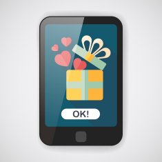Valentine's Day present flat icon with long shadow eps10 N17