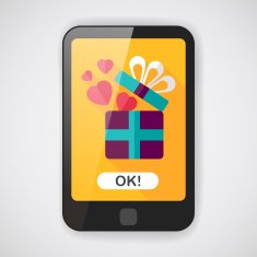 Valentine's Day present flat icon with long shadow eps10 N18