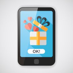 Valentine's Day present flat icon with long shadow eps10 N19