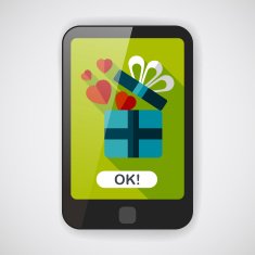 Valentine's Day present flat icon with long shadow eps10 N20