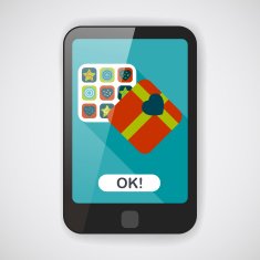 Valentine's Day chocolate flat icon with long shadow eps10 N7