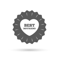 Best boyfriend sign icon Heart love symbol