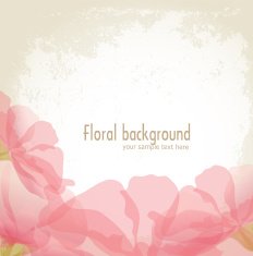 vector pink petals of a flower on grunge background