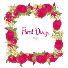 floral frame N128