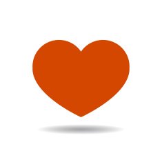 red heart vector illustration eps10 on grey background N7