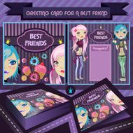 Greeting card for a best friend Birthday greetings girls