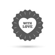 Heart sign icon With Love symbol