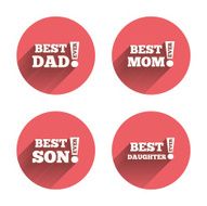 Best mom and dad son daughter icons N17