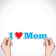 I love Mom banner concept design