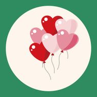 Valentine's Day balloons theme elements