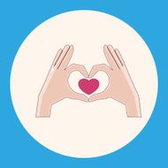Valentine's Day love heart theme elements