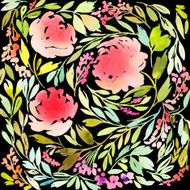 Floral background Watercolor N2
