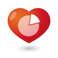 Heart with a pie chart N2