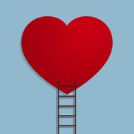 heart with ladder