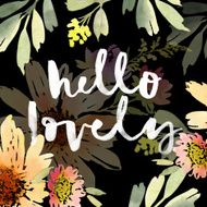 Greeting card Floral background Watercolor painting Handmade