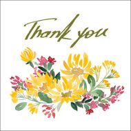 watercolor natural flowers for thank you cards