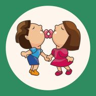 Valentine's day couple theme elements N6
