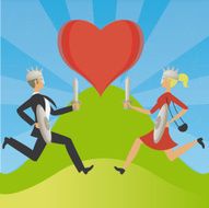 Man and woman in war by love