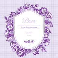 Label template with briar N2