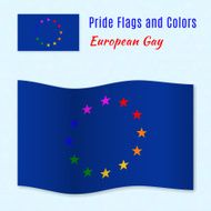 European gay pride flag with correct color scheme N2