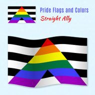 Straight Allies pride flag with correct color scheme N2