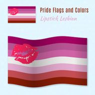 Lipstick Lesbian pride flag with correct color scheme N2