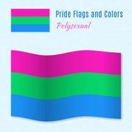 Polysexual pride flag with correct color scheme N2
