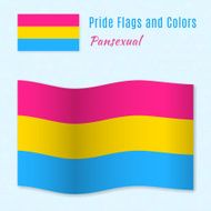 Pansexual pride flag with correct color scheme N2