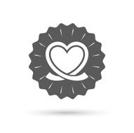 Heart ribbon sign icon Love symbol N4