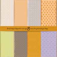 Set of 8 vintage cards backgrounds flowers N2