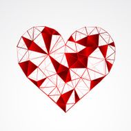 Abstract heart isolated on a grey background