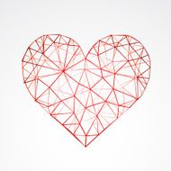 Abstract heart isolated on a white background