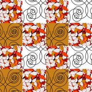 Patchwork seamless pattern ornament retro design background N2