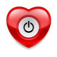 Heart with powe button