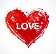 Red grunge heart N2